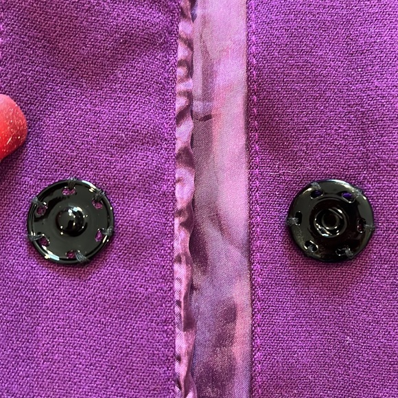 EUC Focus 2000 purple lined hidden button blazer - Picture 12 of 15